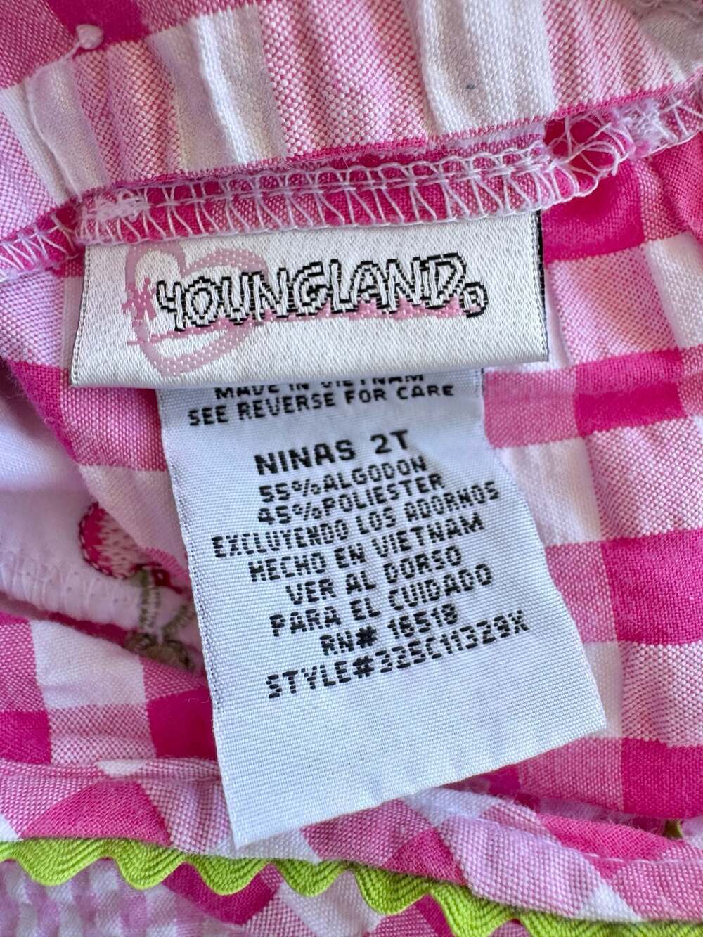 Youngland Dresses Vintage Y2k Youngland Pink Gingham Cherry — free download